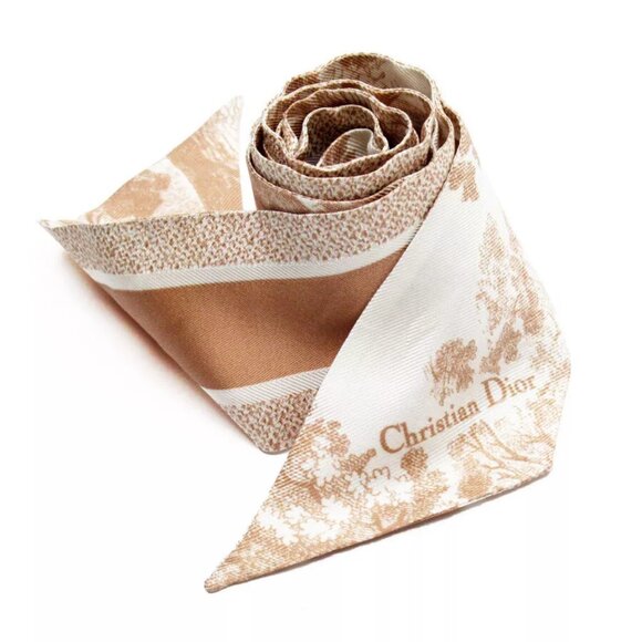 Christian Dior Scarf Ribbon Scarf Light brown - Picture 1 of 7